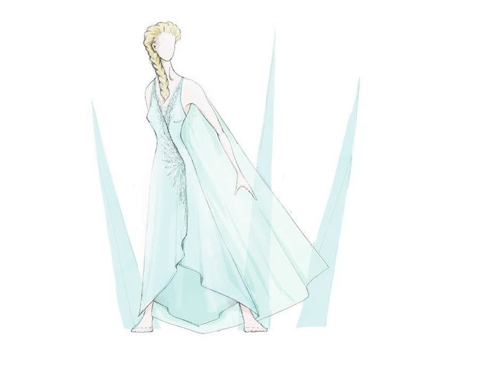 Christopher Oram's original costume sketch for "Monster" was a “nightdress-negligee” inspired by Lady Macbet