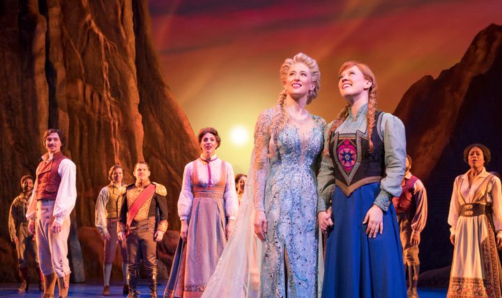 “The female empowerment narrative at the center of it is something that’s clearly gaining energy in the world today," Grandage said of "Frozen." (from left: Caissie Levy as Elsa, Patti Murin as Anna.) 