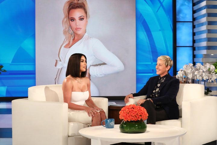 Kim Kardashian appears on a taping of "The Ellen DeGeneres Show."