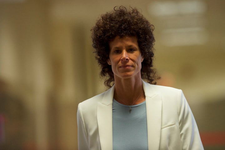 Andrea Constand at the courthouse in June 2017. Cosby's legal team portrayed her as being out for his money.