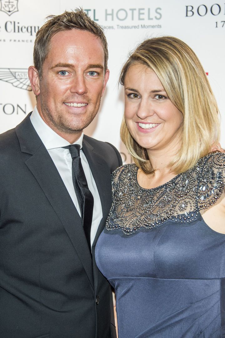 Simon at an event with Gemma in 2015