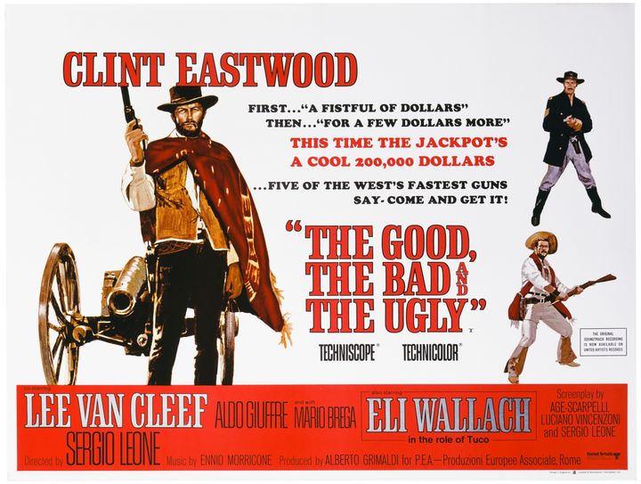 A poster for Sergio Leone's 1966 western The Good, the Bad and the Ugly. 