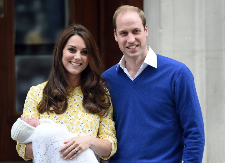 Princess Charlotte on the day she was born. 