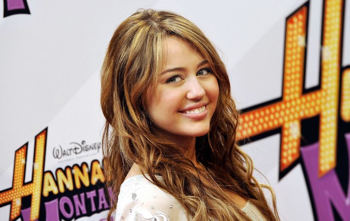 Miley Cyrus at the premiere of "Hannah Montana - The Movie" in 2009.