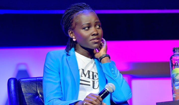 Actress Lupita Nyong'o speaks onstage on a panel about the Time's Up initiative at the 2018 Tribeca Film Festival on April 28