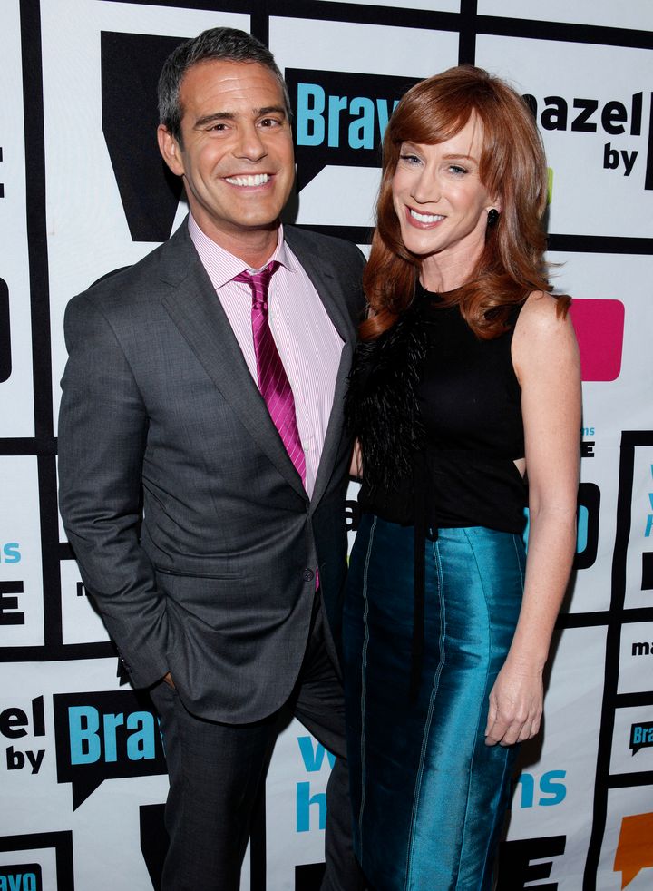 Andy Cohen and Kathy Griffin on "Watch What Happens Live" 