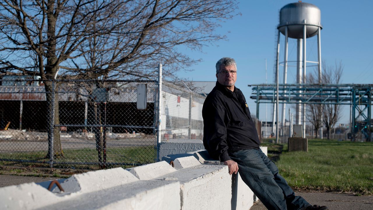 Art Reyes, a former president of UAW Local 651, worked at this now shuttered spark plug facility in Flint, Michigan, for 25 years before moving to another General Motors plant.