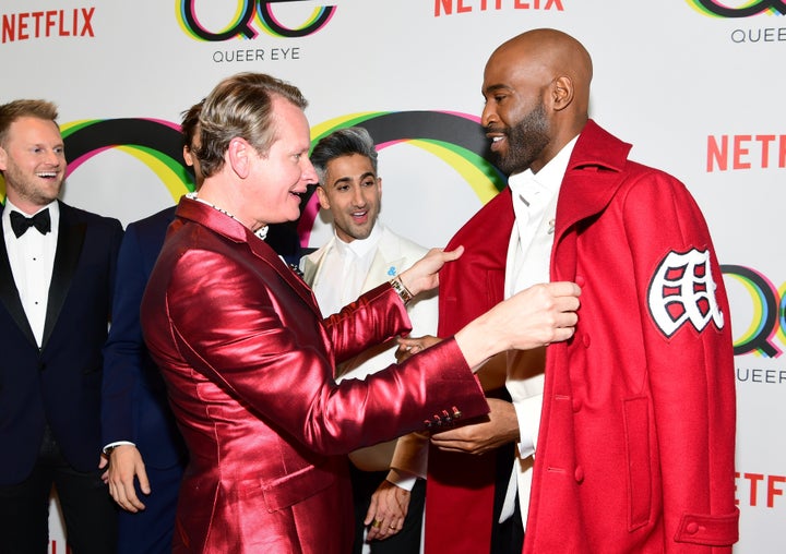 Bobby Berk, Carson Kressley, Tan France, and Karamo Brown attend the premiere of Netflix's 'Queer Eye' Season 1 at Pacific Design Center on 7 February 2018.