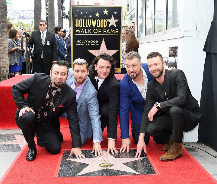 *NSYNC was honored with its own star on the Hollywood Walk of Fame on Monday.