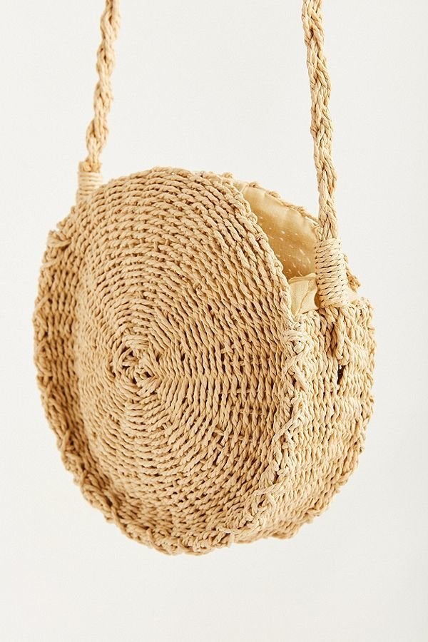 Circle straw crossbody on sale bag