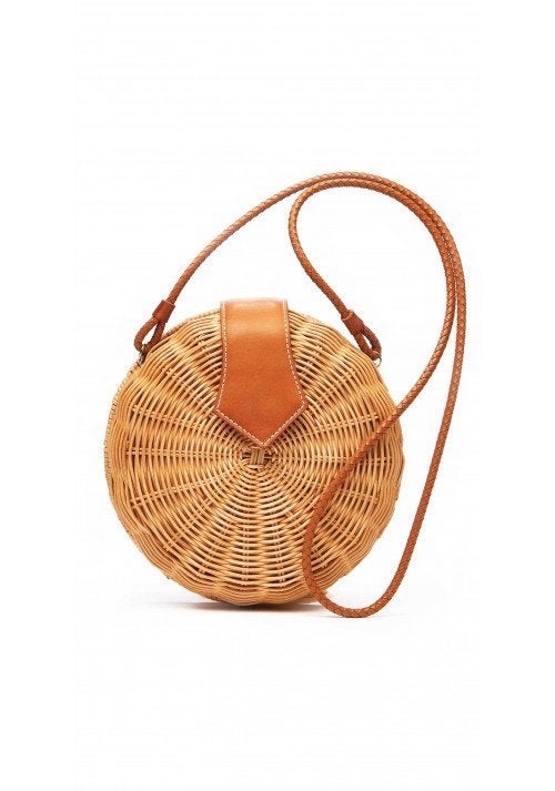 round straw bag target