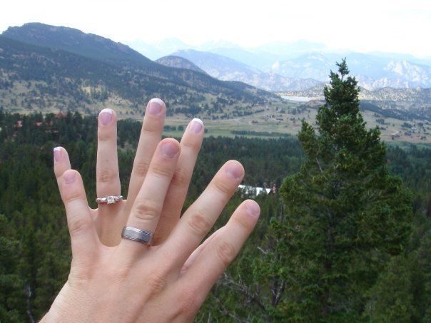 The Averys took this ring photo together right after they got engaged. 