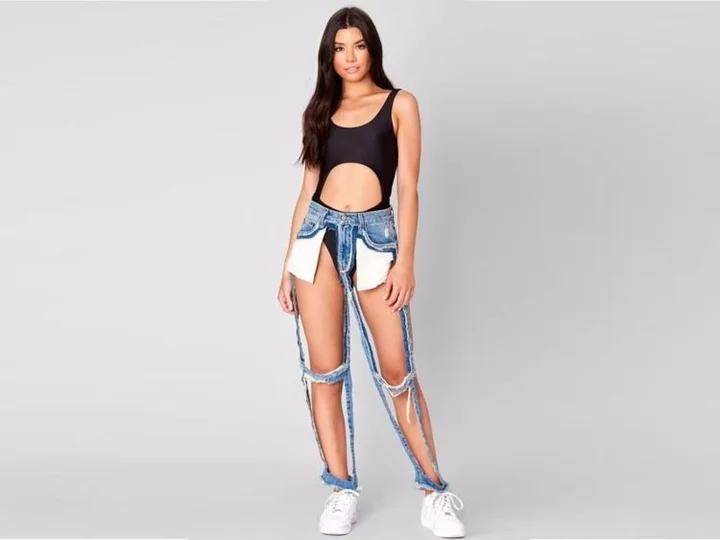 Expensive torn top jeans