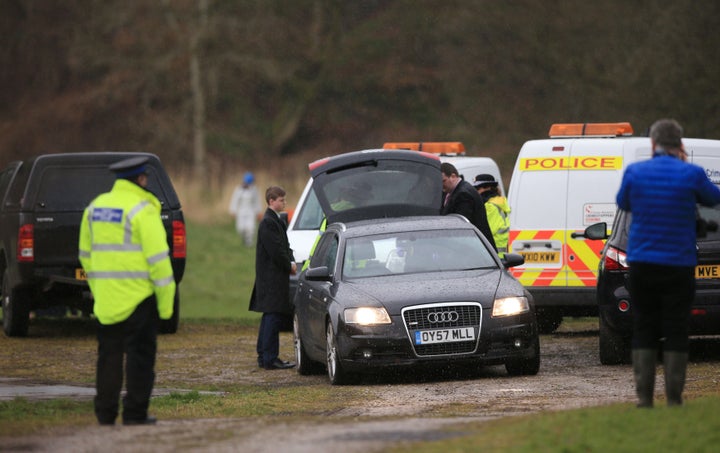 <strong>Police at the Heywood scene where the body of a newborn baby was found last month</strong>