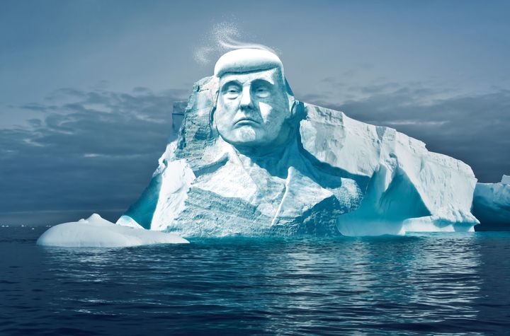 Activists want to carve Trump's face into an iceberg and watch it melt, dubbing it 'Project Trumpmore'.