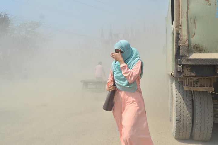 Dust pollution is seen in Dhaka, Bangladesh, on April 2. More than 90 percent of air pollution-related deaths occur in low- to middle-income countries.