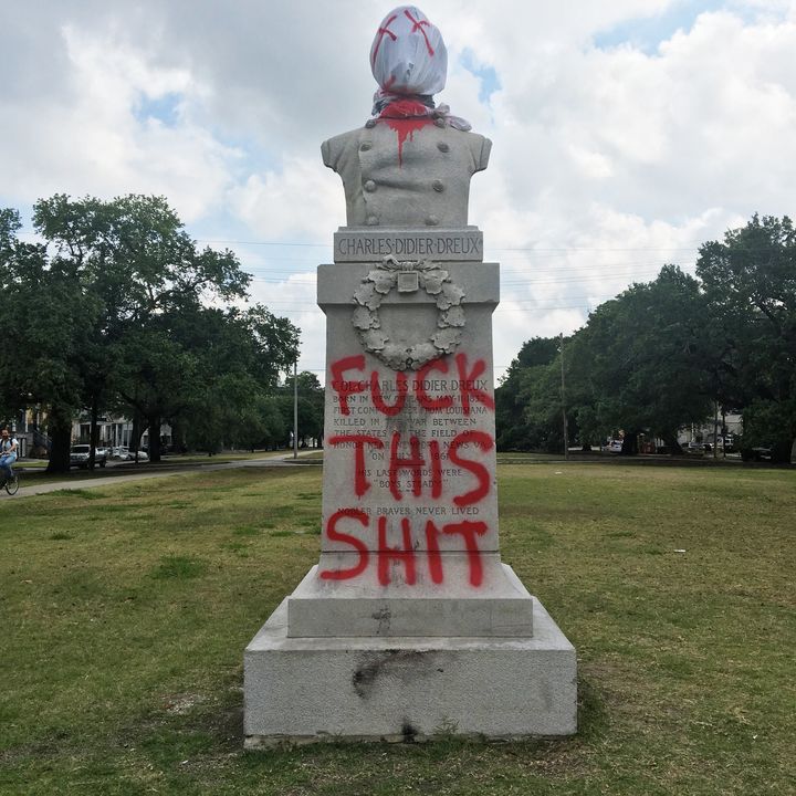 A Civil War monument to Confederate officer Charles Didier Dreux was vandalized in New Orleans this week.