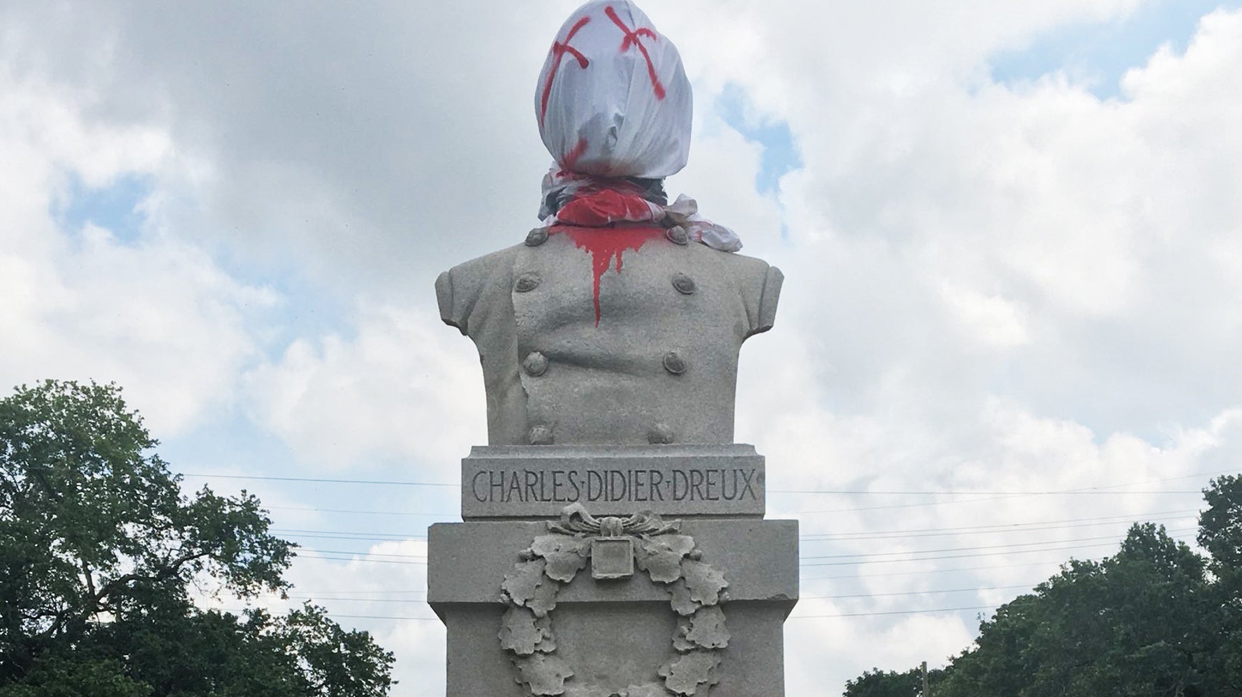 Confederate Statue In New Orleans Spray-Painted With 'F**k This S