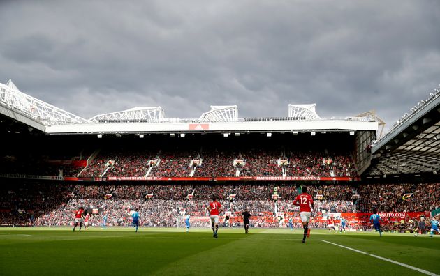 Old Trafford football ground in Trafford borough