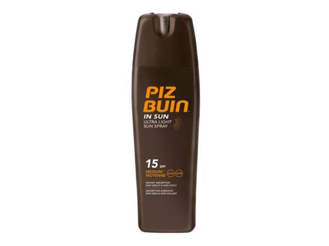 Piz Buin In Sun Ultra Light Spray, £7 for 200ml at Boots.