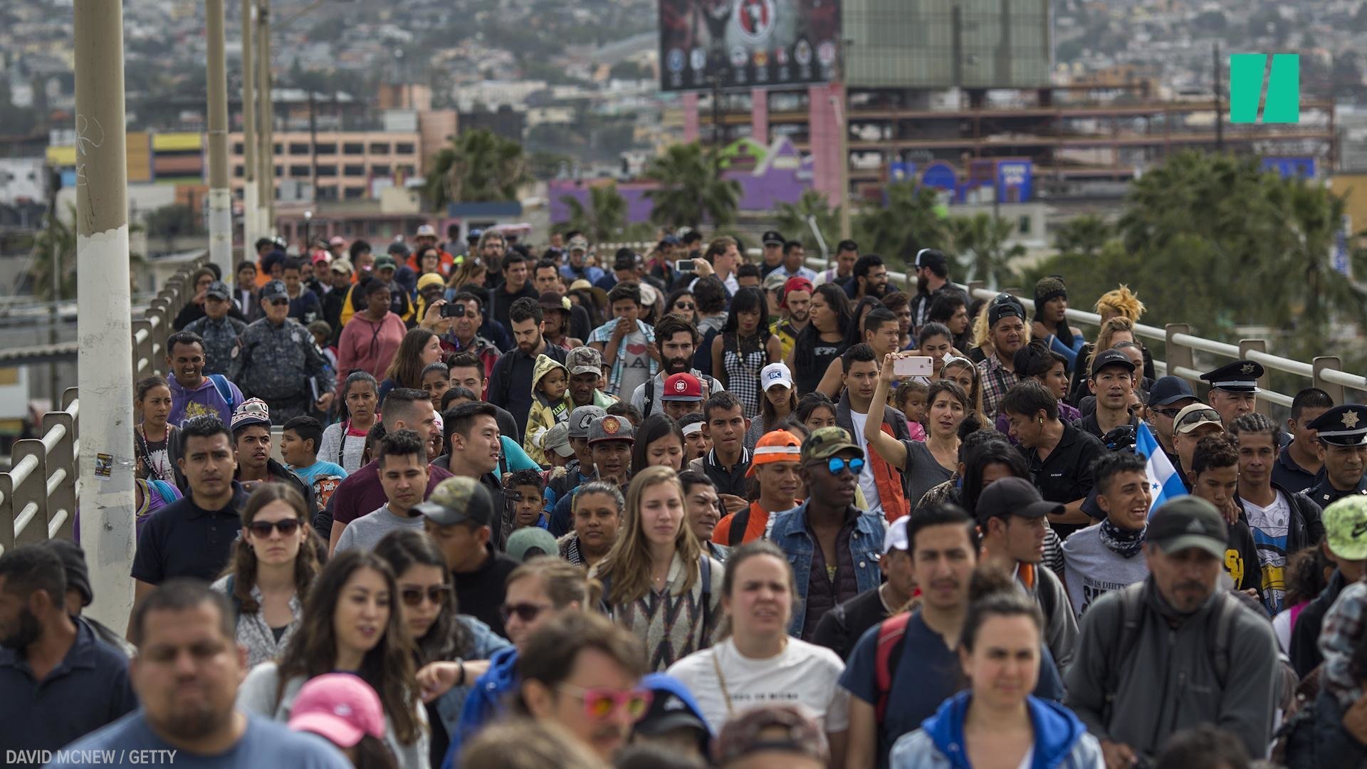 Caravan Of Central American Migrants Stopped At U.S. Border | HuffPost ...