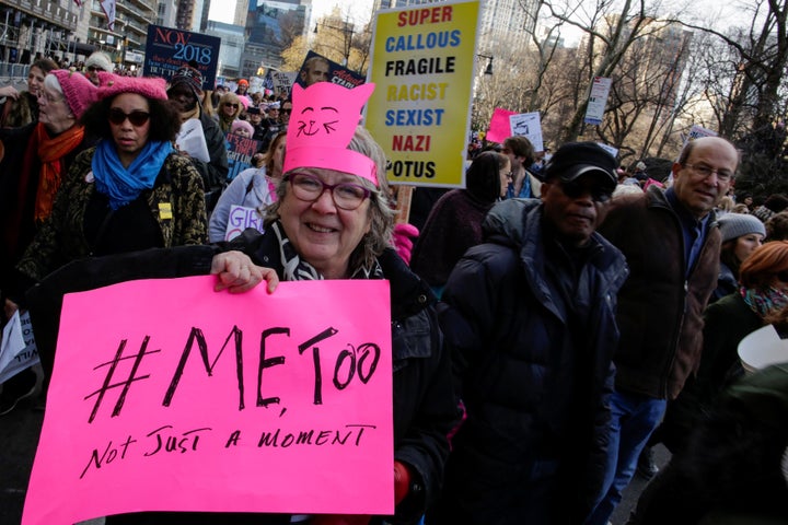 Women’s March participants in Manhattan on Jan. 20.