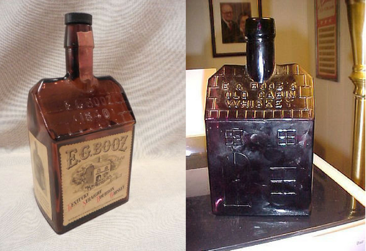 Vintage bottles from Booz's distillery are available on eBay. 