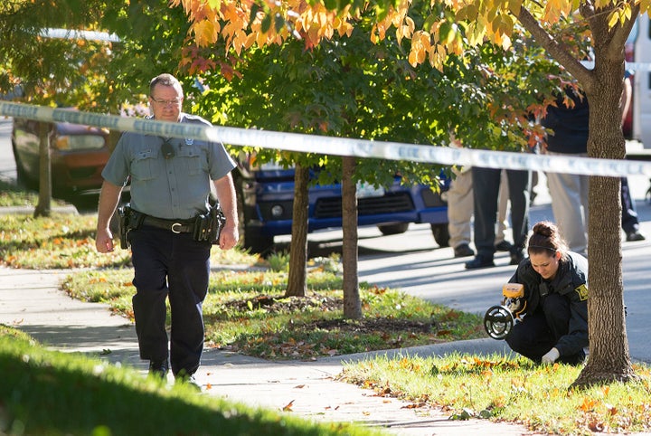 Police investigate a&nbsp;gun homicide&nbsp;in Kansas City, Missouri. A group of researchers&nbsp;said that violence in the state became more common after lawmakers repealed a permit system&nbsp;there.