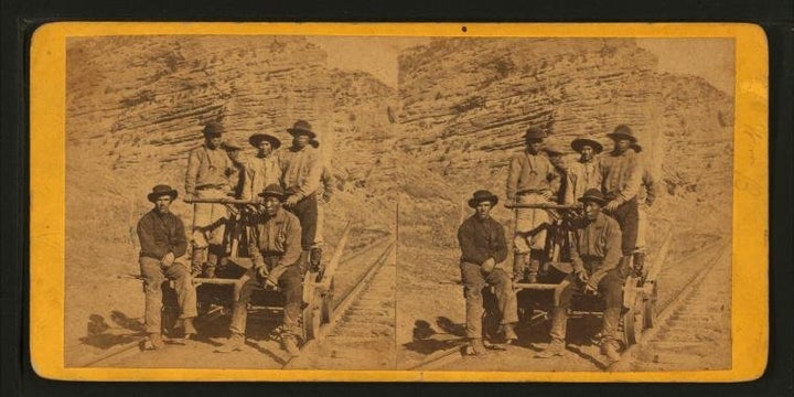 "John Chinaman on the Railroad" stereograph image from 1875.