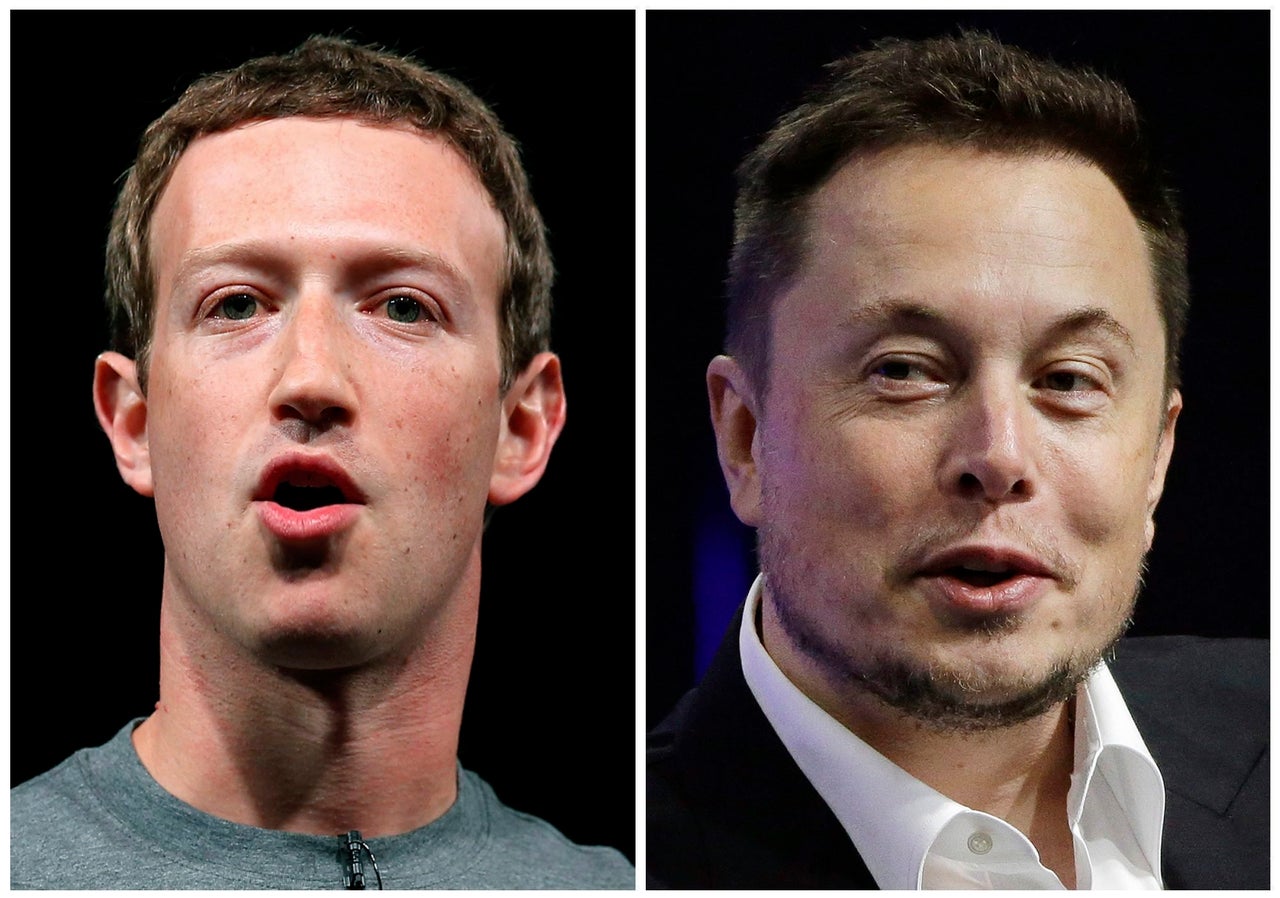 Mark Zuckerberg, left, and Elon Musk, right, have both come out in favor of universal basic income.