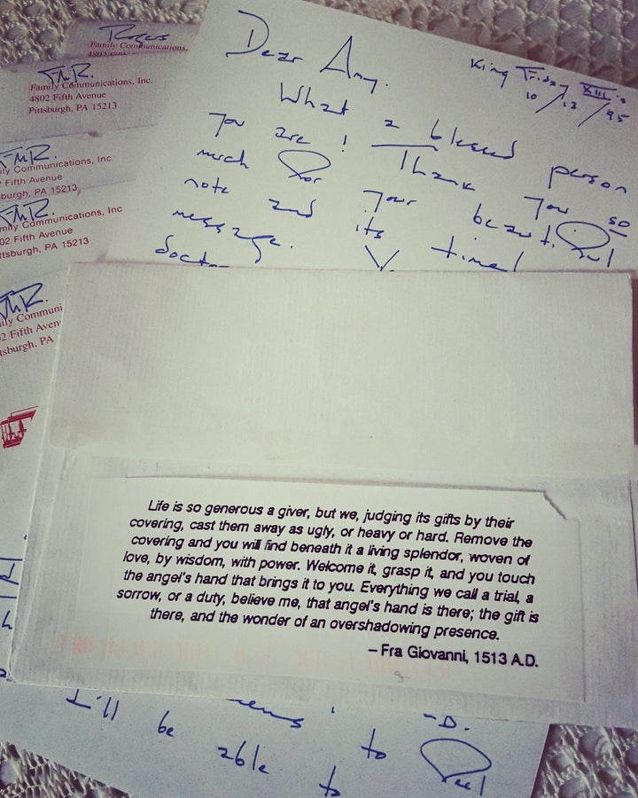 A letter from Rogers sent to Hollingsworth on Aug. 6, 1996.