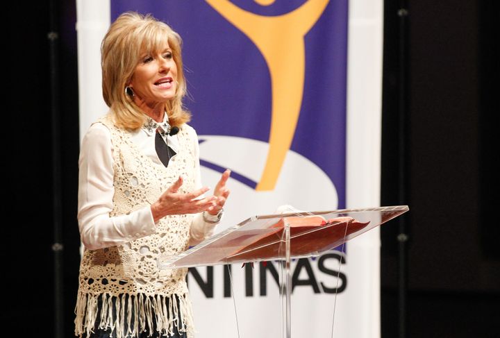 "I was the elephant in the room with a skirt on," Beth Moore writes.