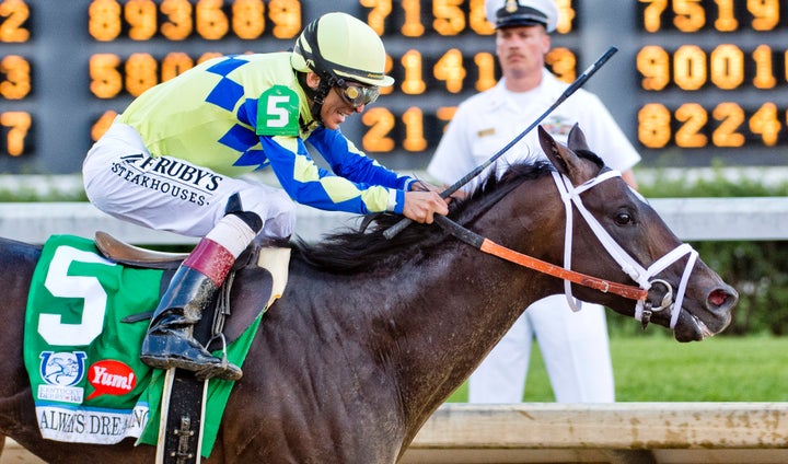 Always Dreaming, ridden by John Velazquez, won the 2017 Kentucky Derby.