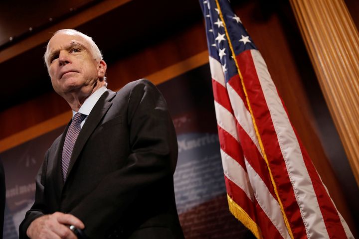 Sen. John McCain (R-Ariz.) is seen last summer after having surgery&nbsp;to combat an aggressive form of brain cancer. McCain