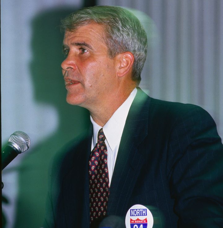 North ran for Senate as a Republican in 1994, but lost to incumbent Sen. Chuck Robb (D-Va.).