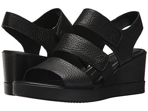 comfortable wedges black