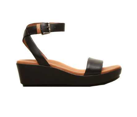 Comfy black wedge store sandals