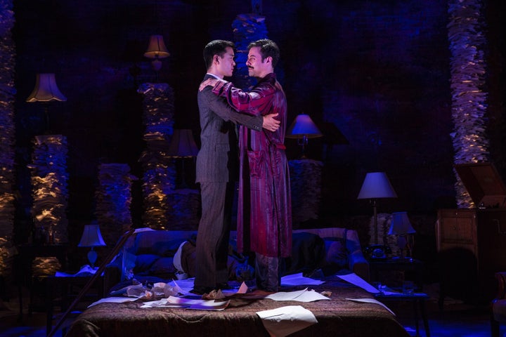 Playwright Philip Dawkins sees the relationship of iconic playwrights Inge (Isaac) and Williams (Villa) as being fraught with