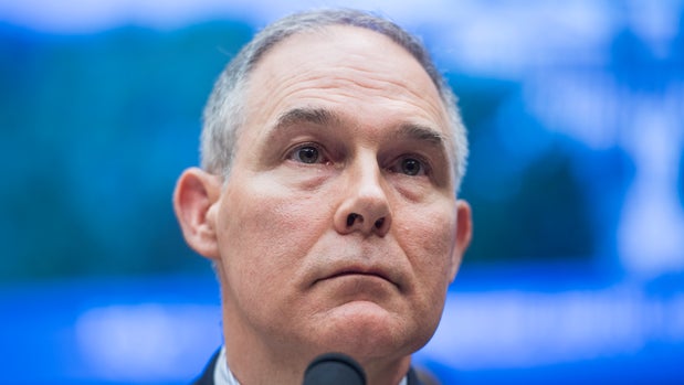 UNITED STATES - APRIL 26: EPA Director Scott Pruitt testifies before a House Energy and Commerce Environment Subcommittee hearing in Rayburn Building titled 'The FY2019 Environmental Protection Agency Budget,' on April 26, 2018. In addition to the budget, Pruitt faced questions about controversies that have occurred at the agency during his tenure. (Photo By Tom Williams/CQ Roll Call)