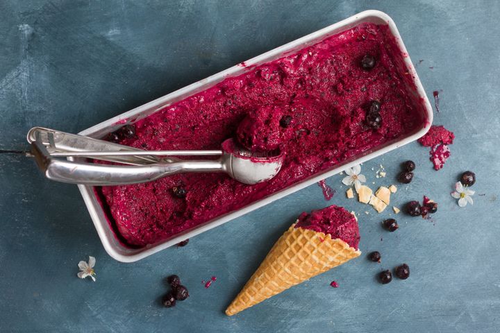Blackcurrant sorbet will have you going back for seconds.