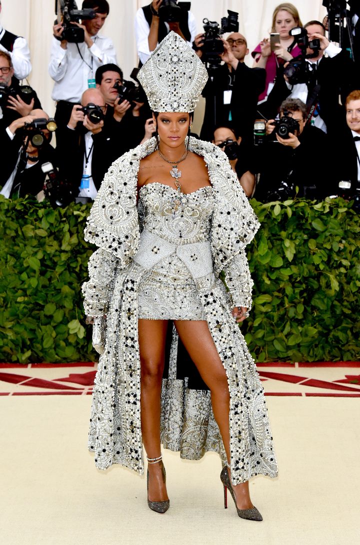 Rihanna Just Won the Met Gala Again, This Time With A Bishop's Hat