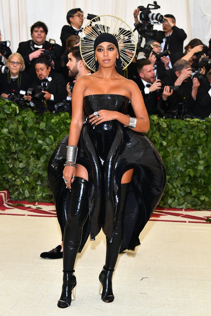 Solange attends the "Heavenly Bodies: Fashion & The Catholic Imagination" Costume Institute Gala on May 7.