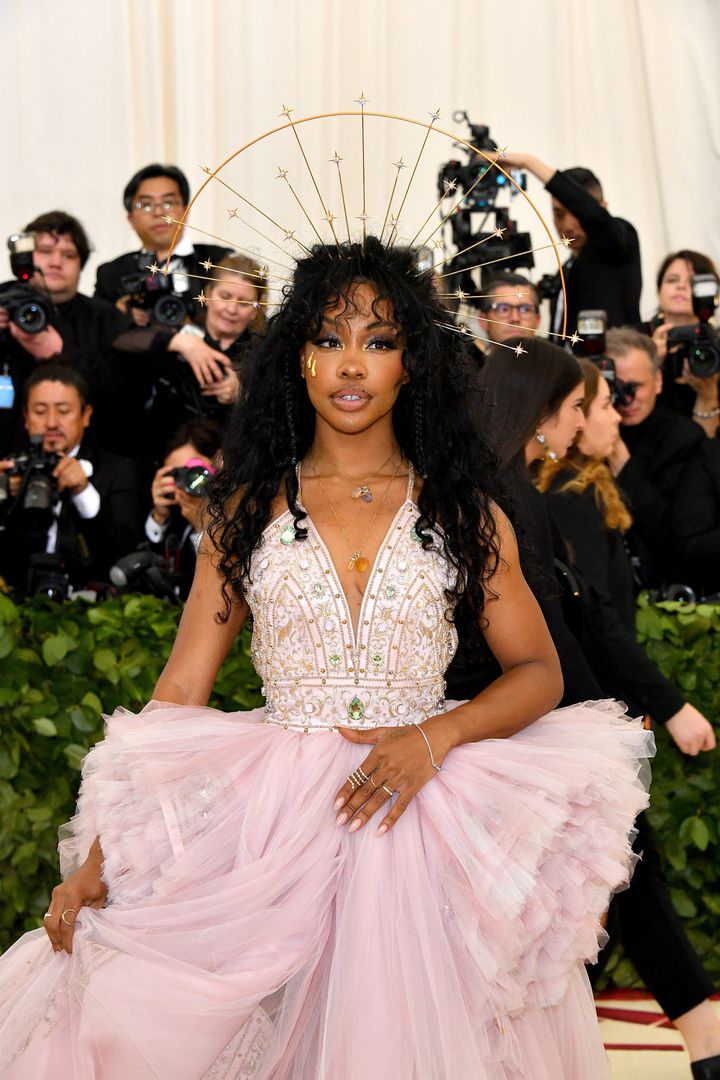 SZA attends the Heavenly Bodies: Fashion & The Catholic Imagination Costume Institute Gala at The Metropolitan Museum of Art on 7 May 2018 in New York City. 