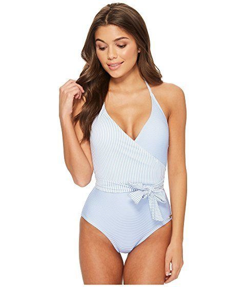 Vince Camuto One Shoulder Wrap Tie One Piece Swimsuit