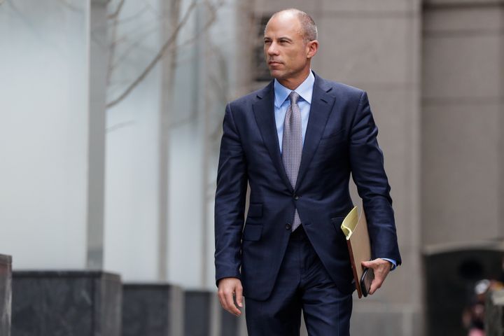 Michael Avenatti, attorney for Stormy Daniels, is pictured outside the Manhattan Federal Court in New York City on April 13, 2018. 