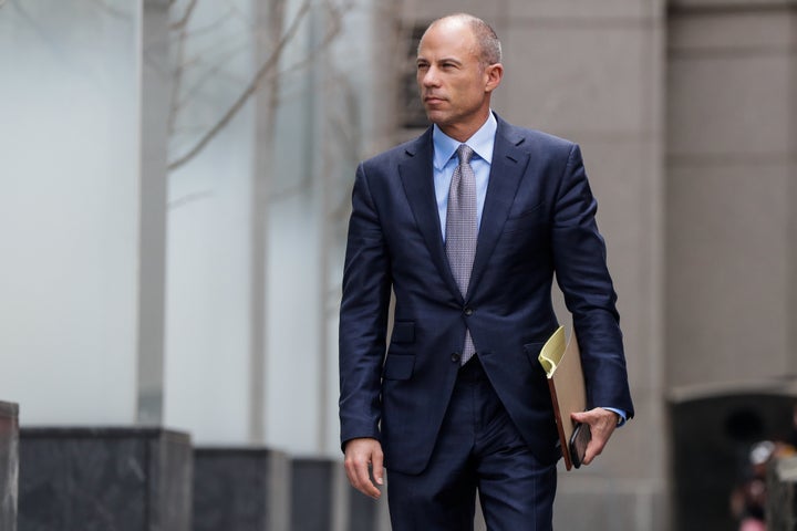 Michael Avenatti, attorney for Stormy Daniels, is pictured outside the Manhattan Federal Court in New York City on April 13,