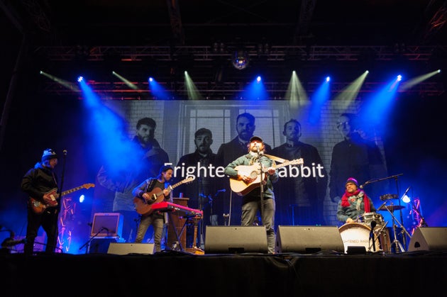 Frightened Rabbit on stage in December 2017  