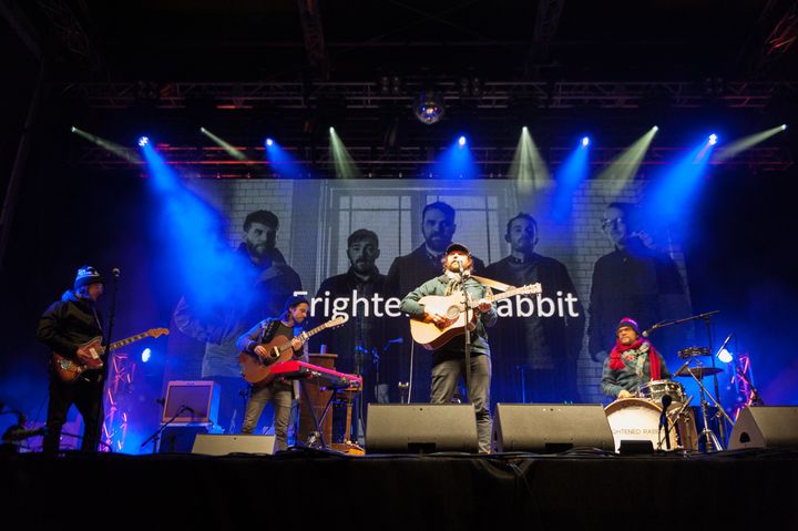 Frightened Rabbit on stage in December 2017 