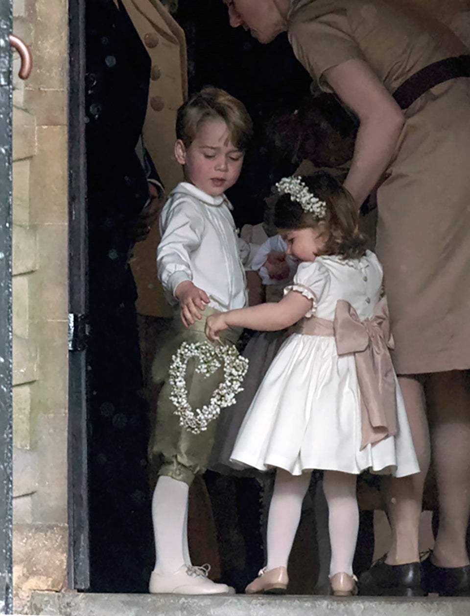 Prince George and his younger sister Princess Charlotte - pictured at Pippa Middleton's wedding - are expected to be pageboy and bridesmaid for their uncle Harry 