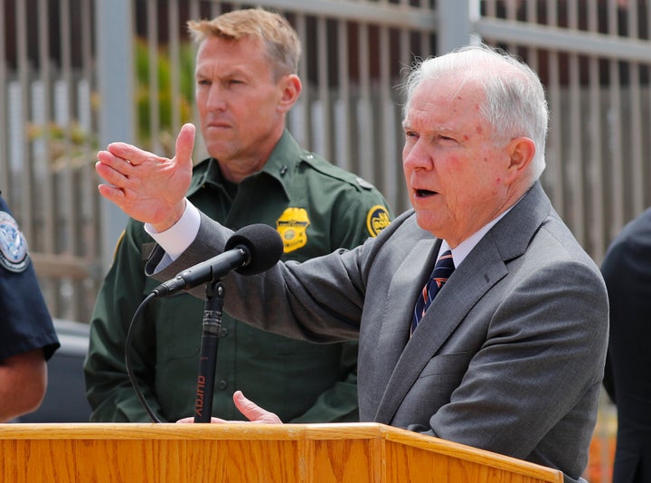 Attorney General Jeff Sessions announces the Trump administration will increase prosecutions of people apprehended crossing the border illegally. 